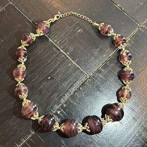 Vintage Purple Ameth Glass Collar Graduated Necklace unique​​​​​​​